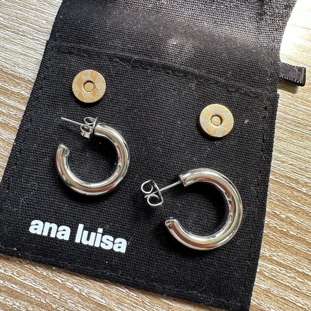 Ana Luisa Silver Hoop Earrings